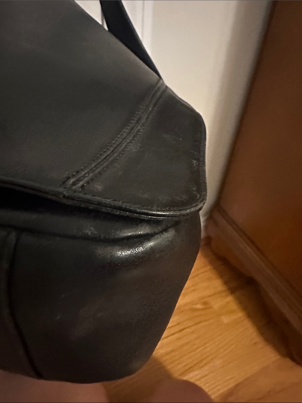 Coach Black Leather Crossbody Satchel - Picture 8 of 8